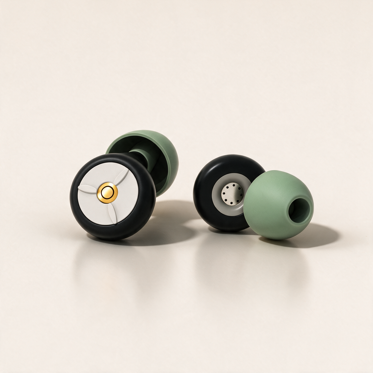 EMME Hush Ear Plugs — Black / Green